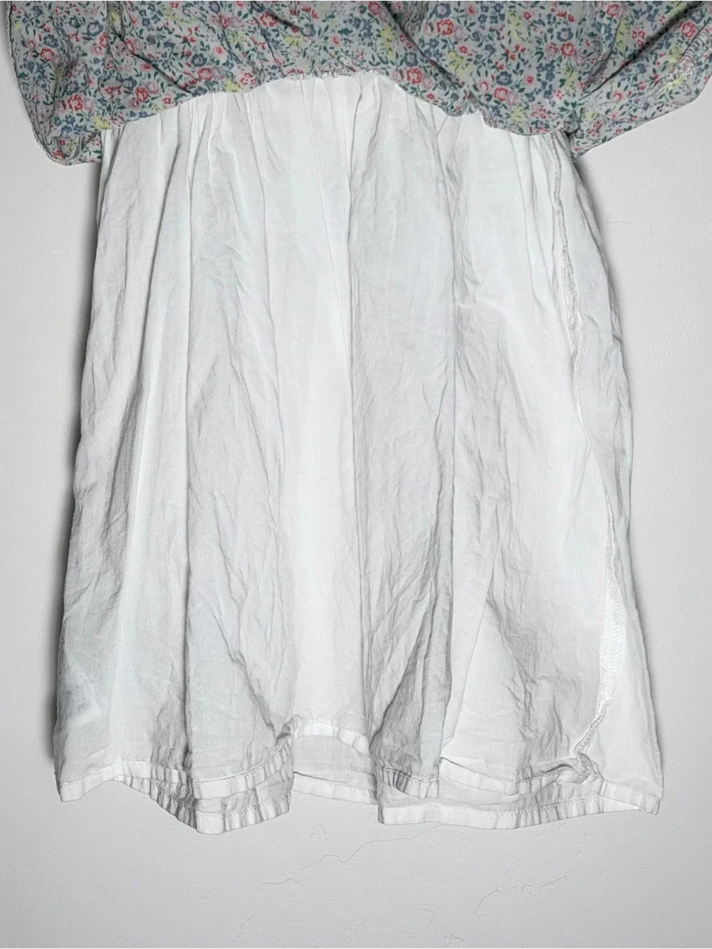 GAP Girls Floral Smocked Sundress - White with Pink & Green Accents Lined